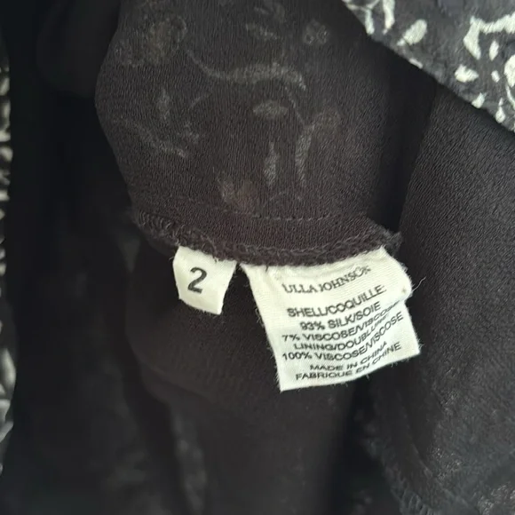 Ulla Johnson Essie dress in Noir size 2 Black and White Floral Blouse - Picture 9 of 10